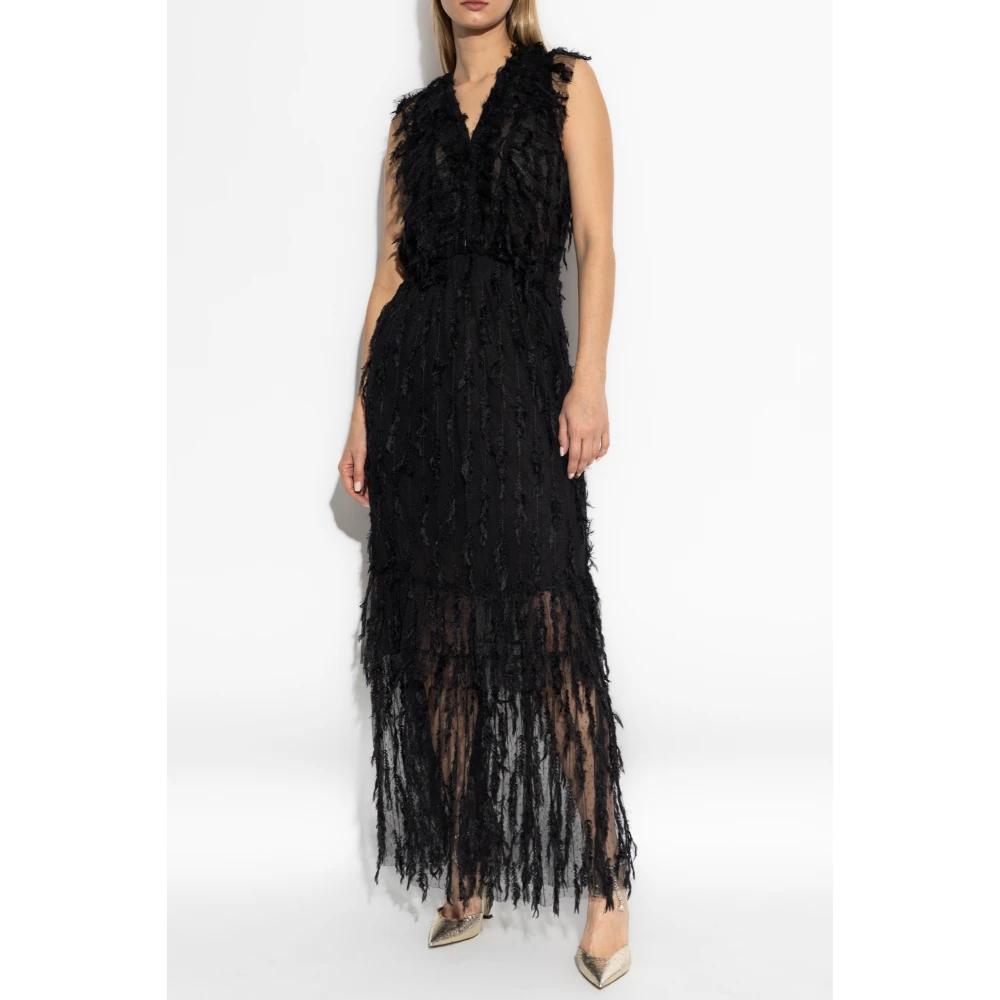 Munthe Jurk met decoratieve afwerking Black Dames