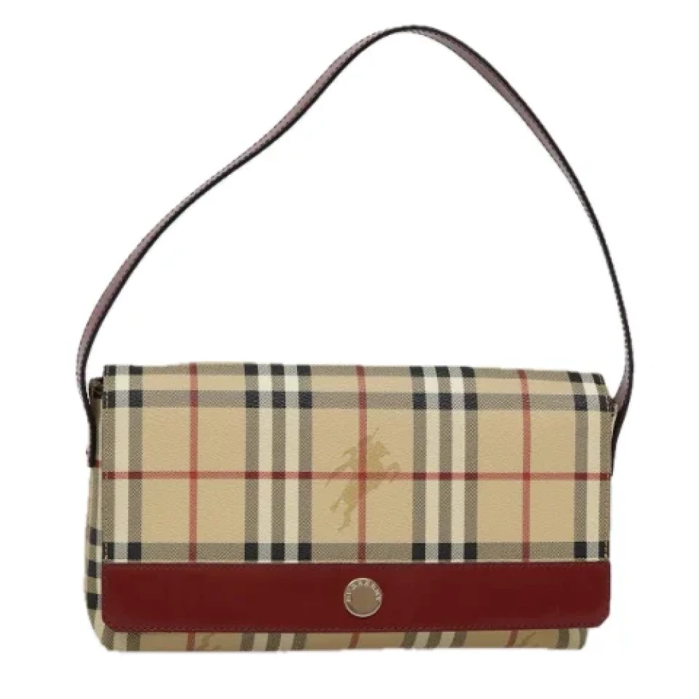 Burberry Vintage Pre-owned Leather handbags Beige Dames