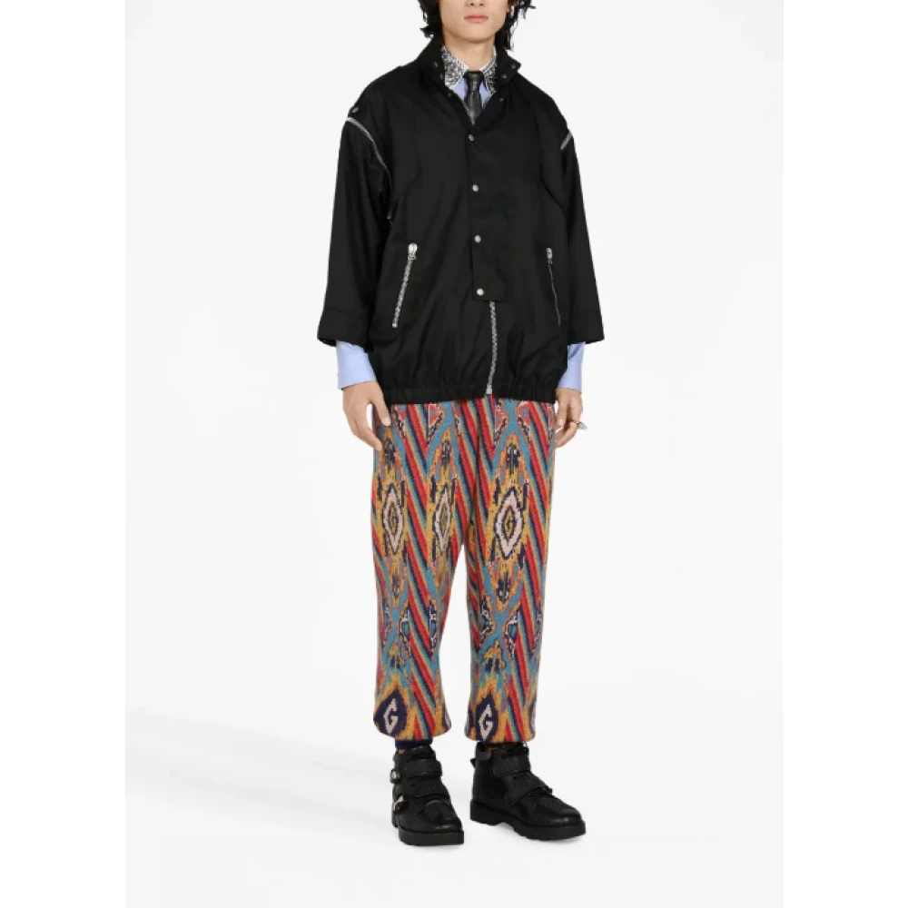 Gucci Logo-Print Convertible Jacket Black Heren