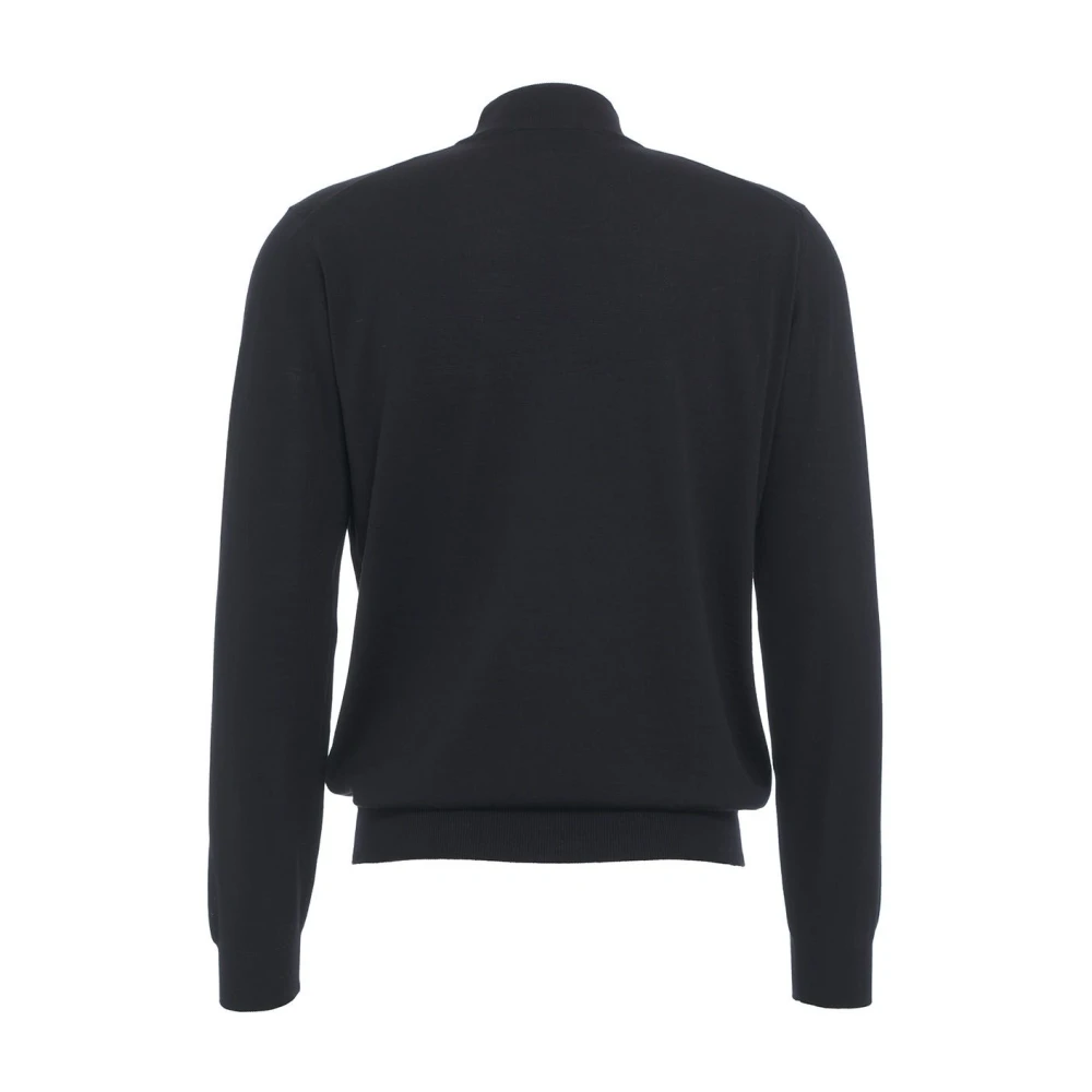 Gender Merino Gebreide Hoge Kraag Trui Blue Heren