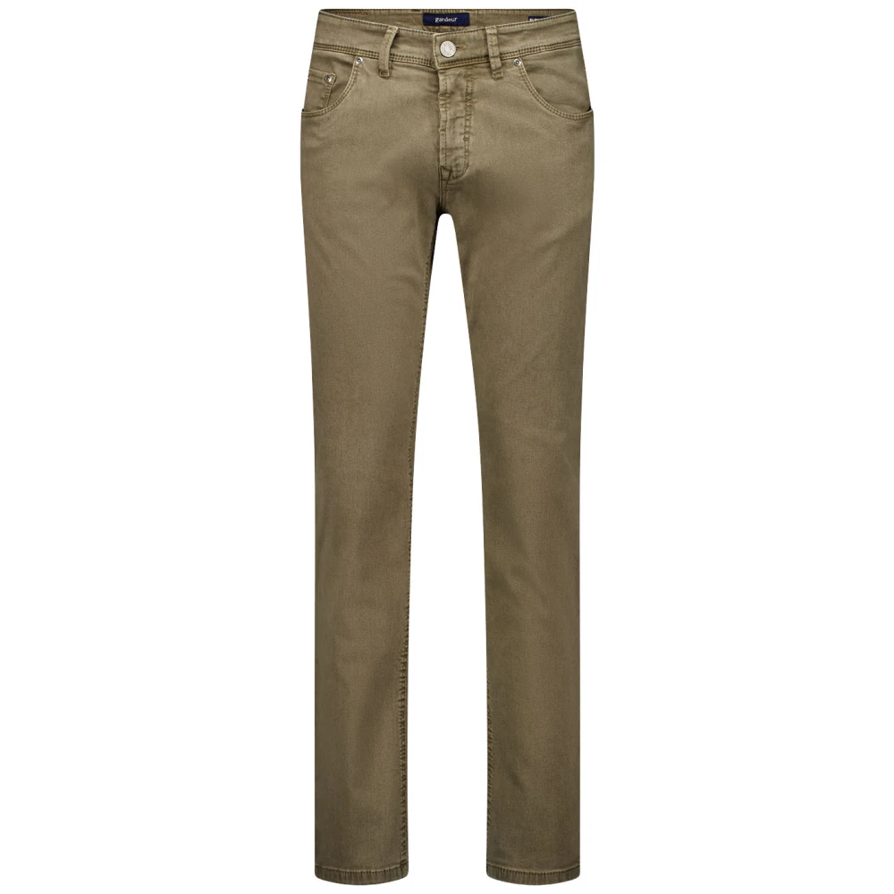 Gardeur Beige Winter Jeans met Effen Design Brown Heren