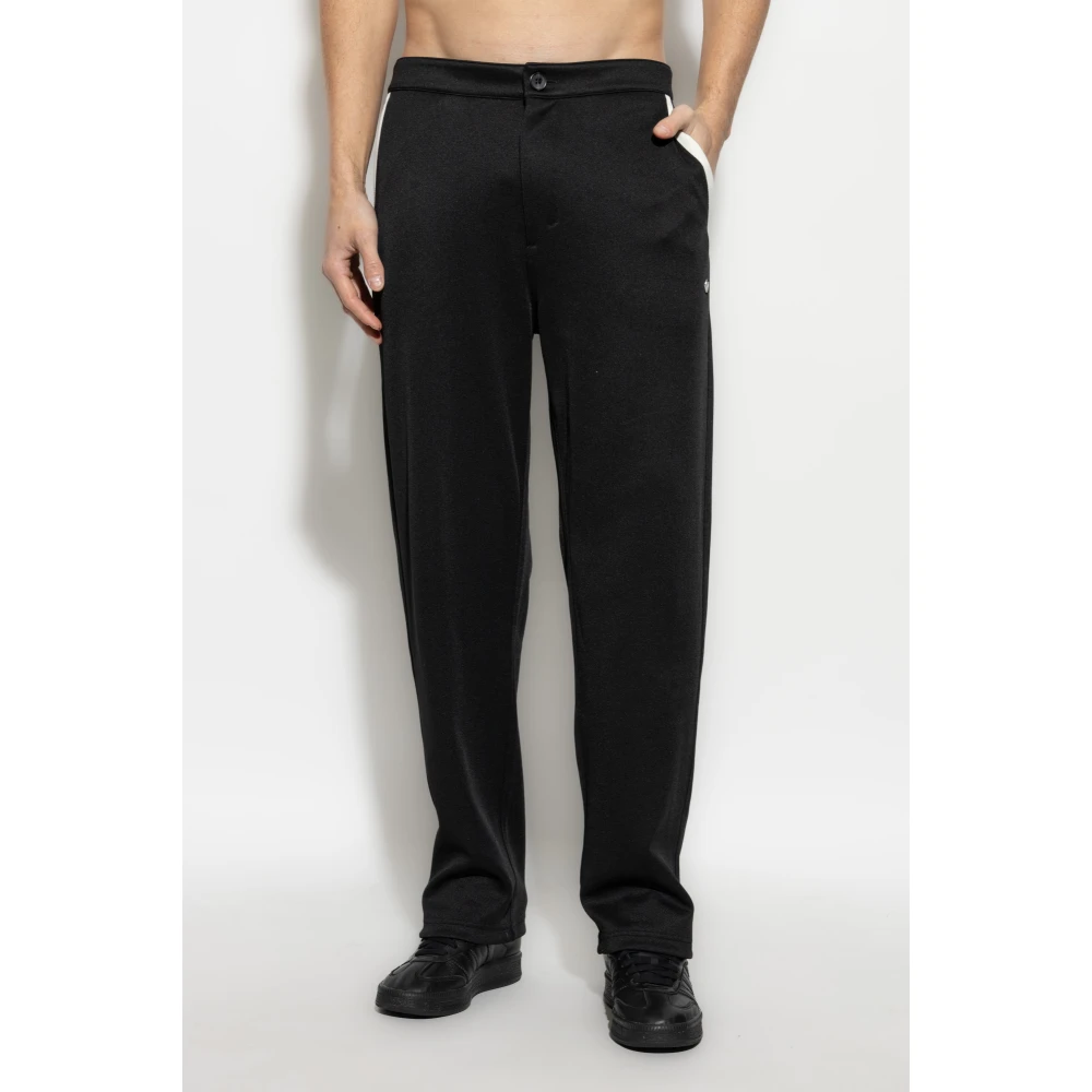 adidas Originals Broek met logo-vormige applicatie Black Heren