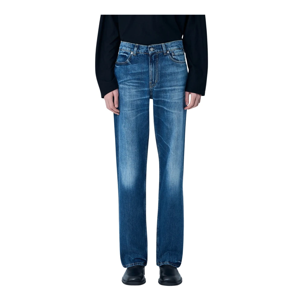 Our Legacy Men's Blue Straight Fit Jeans, W32, Carlson Cut Faded Jeans