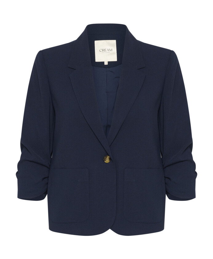 navy-blazer-with-3-4-sleeves-and-v-neck