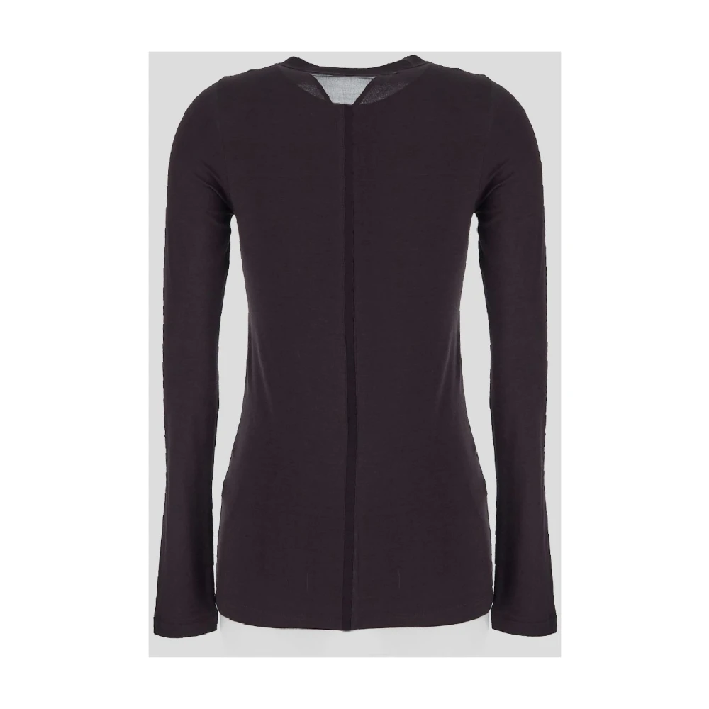 Gentryportofino Pruim Viscose en Wol T-Shirt Purple Dames