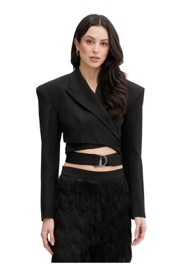 Croppad omlottblazer