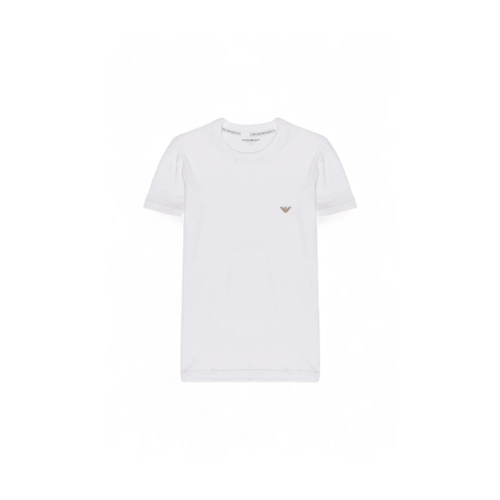 Emporio Armani Witte Katoenen Crew Neck T-Shirt White Heren