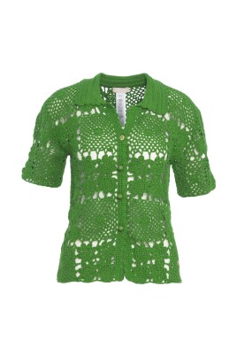 green-knitwear-crochet-cardigan-short-sleeves