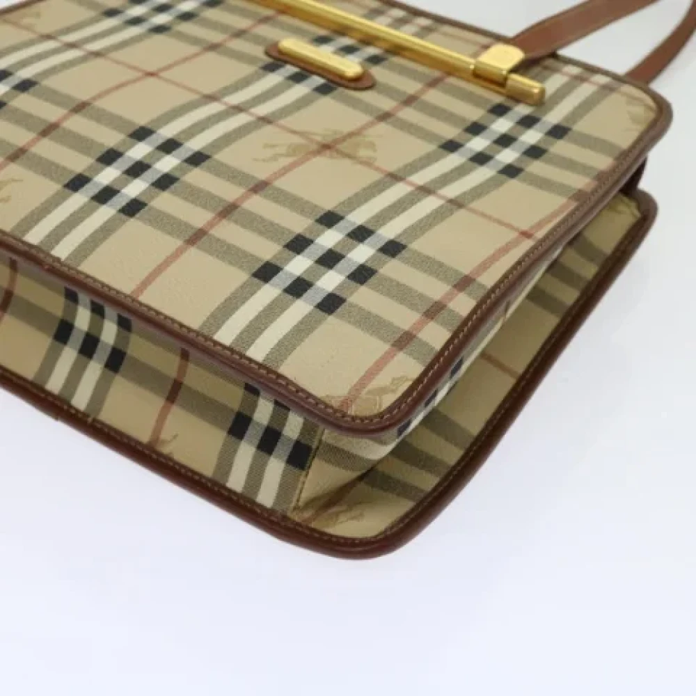 Burberry Vintage Pre-owned Leather shoulder-bags Beige Dames