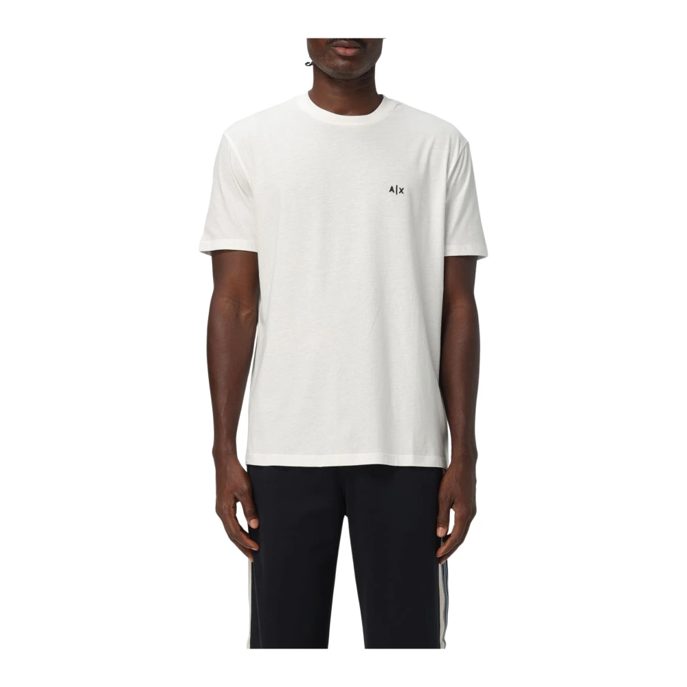 Armani Exchange Uomo Bianco Crew Neck T-Shirt