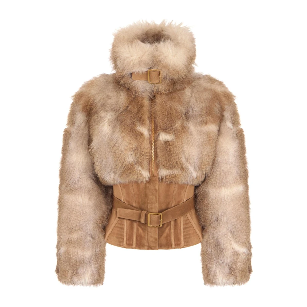 Elisabetta Franchi , Damen, Jacken, Braun, L