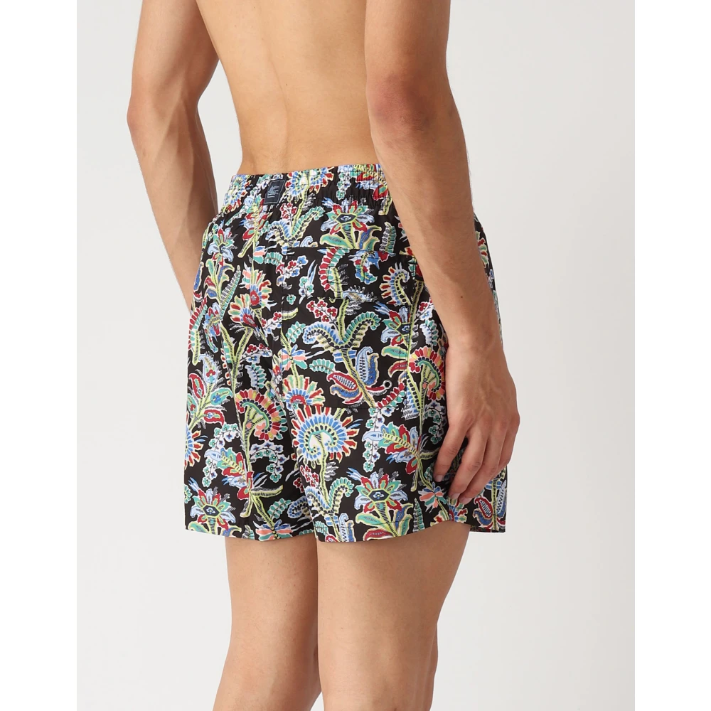 ETRO Paisley Print Zwemshorts Zwart Multi Multicolor Heren
