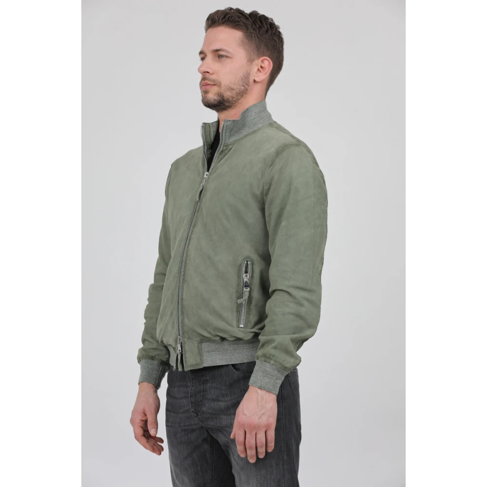 The Jack Leathers Leather Jackets Green Heren