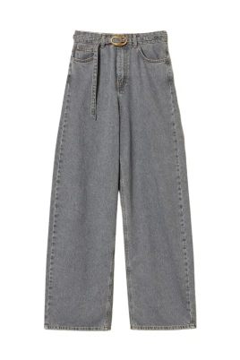 262TT2391 Wide Balloon Jeans
