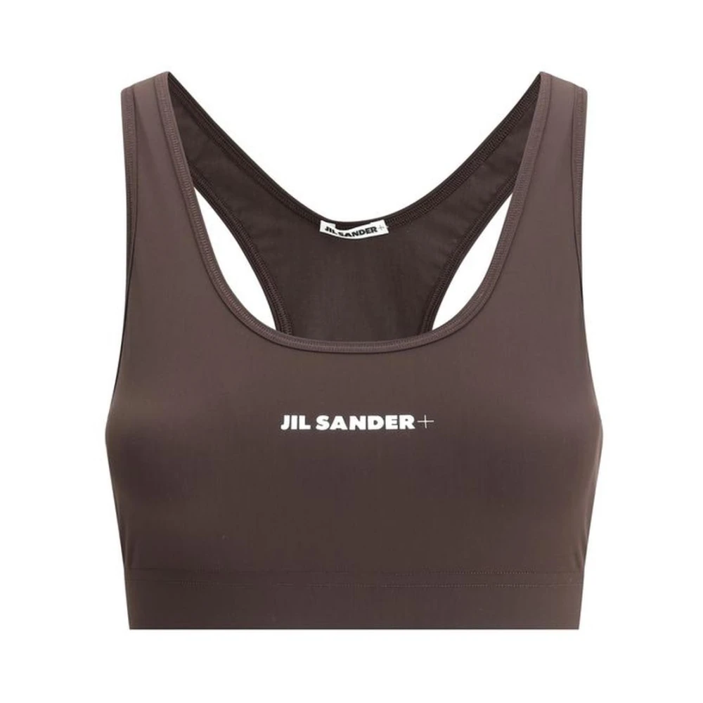 Jil Sander Sporttop met korte lengte en rugband Brown Dames