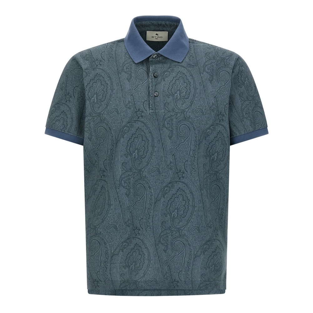 Etro Men's Blue Roma Polo Shirt - Polo Shirts - S - Tops