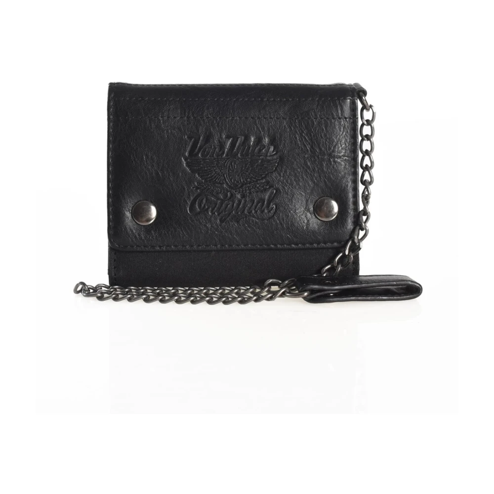 Von Dutch Zwarte Portemonnee Dartford Model Black Heren