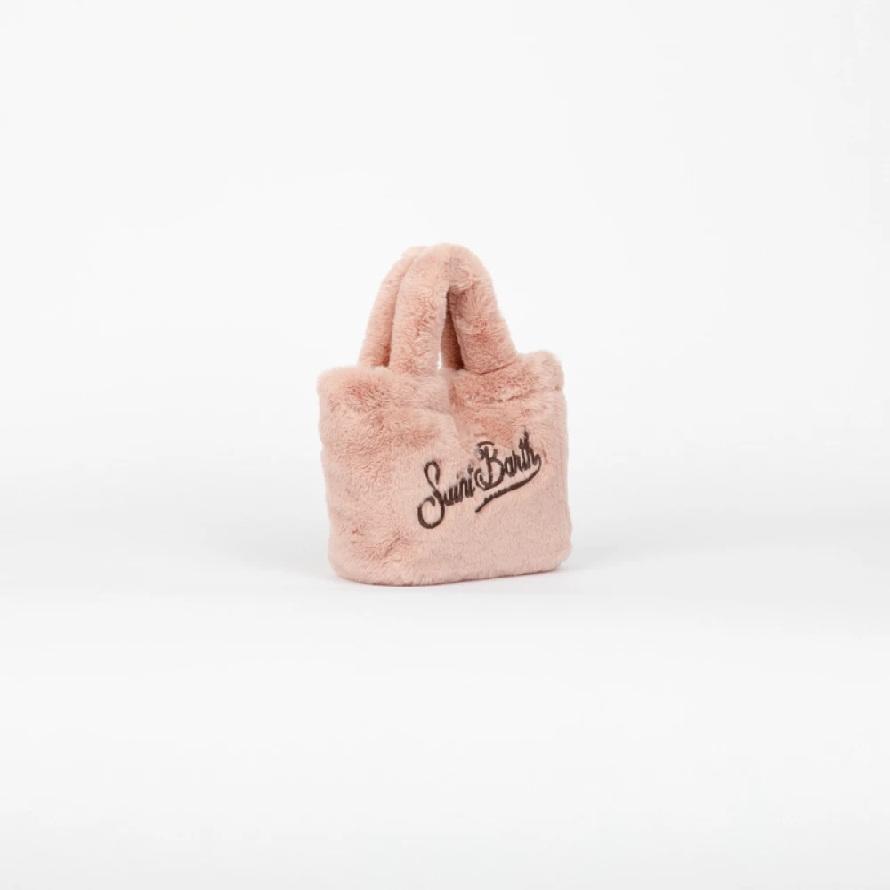 MC2 Saint Barth Zachte Harige Mini Vanity Tas Pink Dames