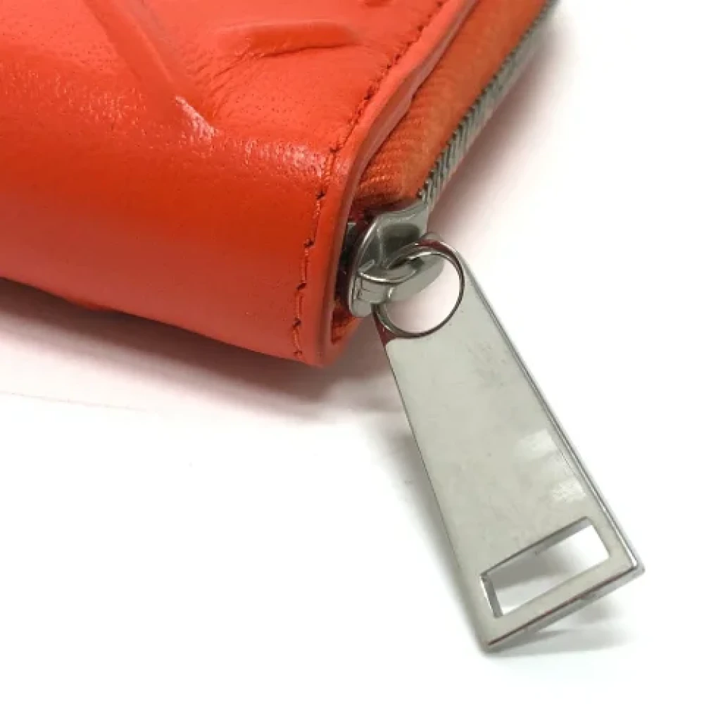 Bottega Veneta Vintage Pre-owned Leather wallets Orange Dames
