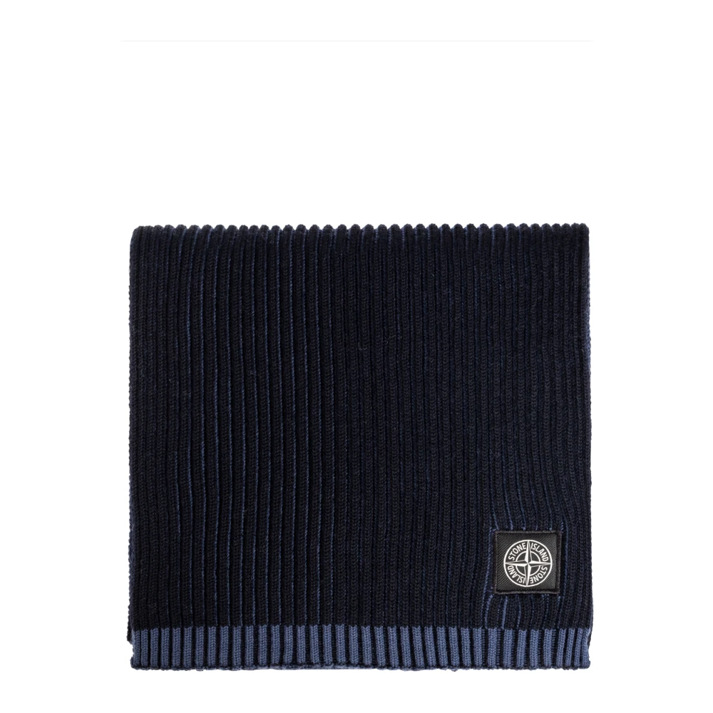 Stone Island Geribbelde Sjaal Blue Heren
