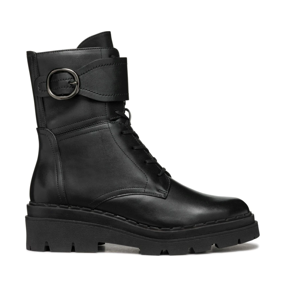 Geox Women's Black Ankle Booties For - Lace-Up Boots - 7 Uk - Shoes