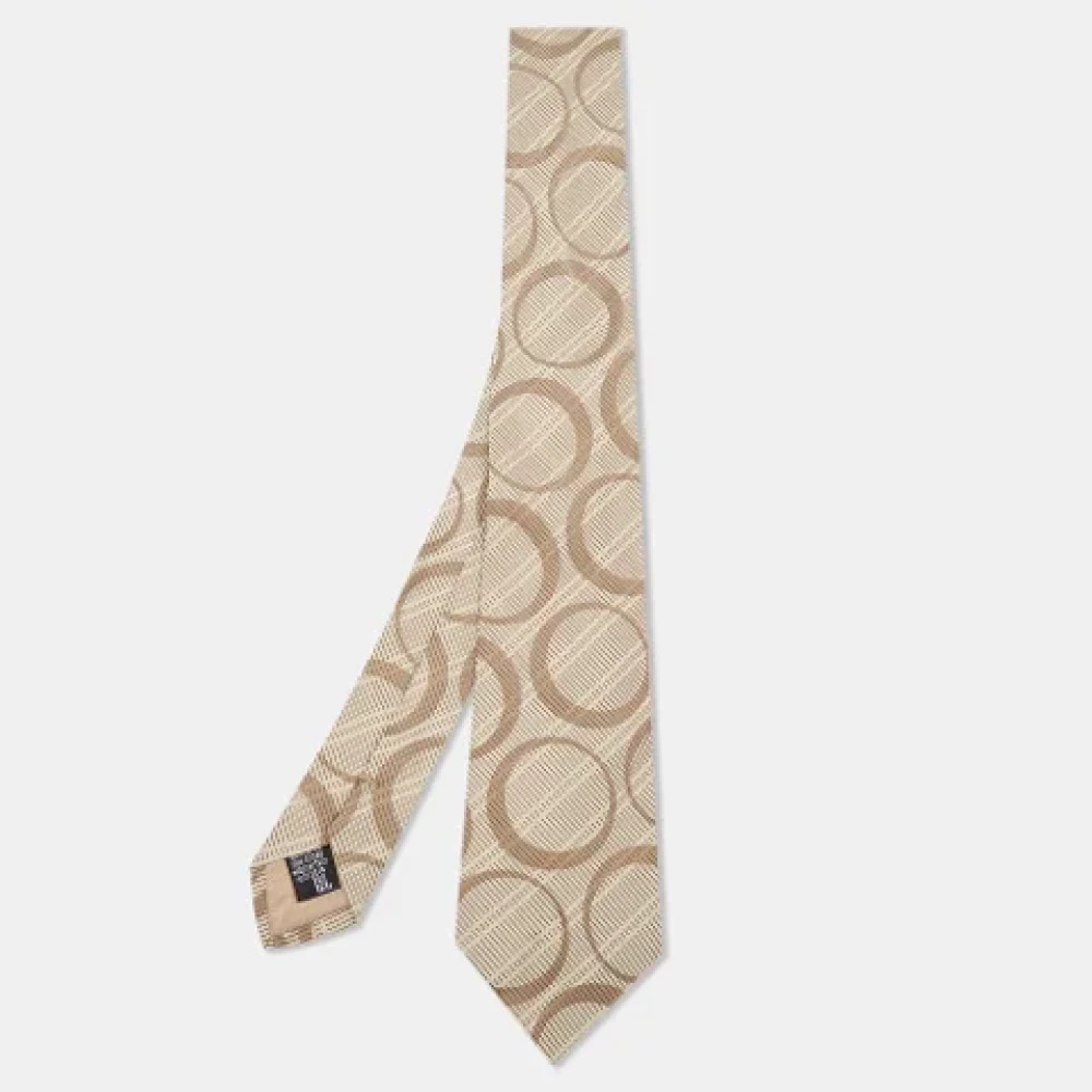 Armani Pre-owned Silk home-office Beige Heren