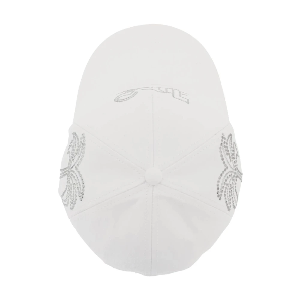Palm Angels Monogram Baseball Cap met Zilveren Studs White Heren