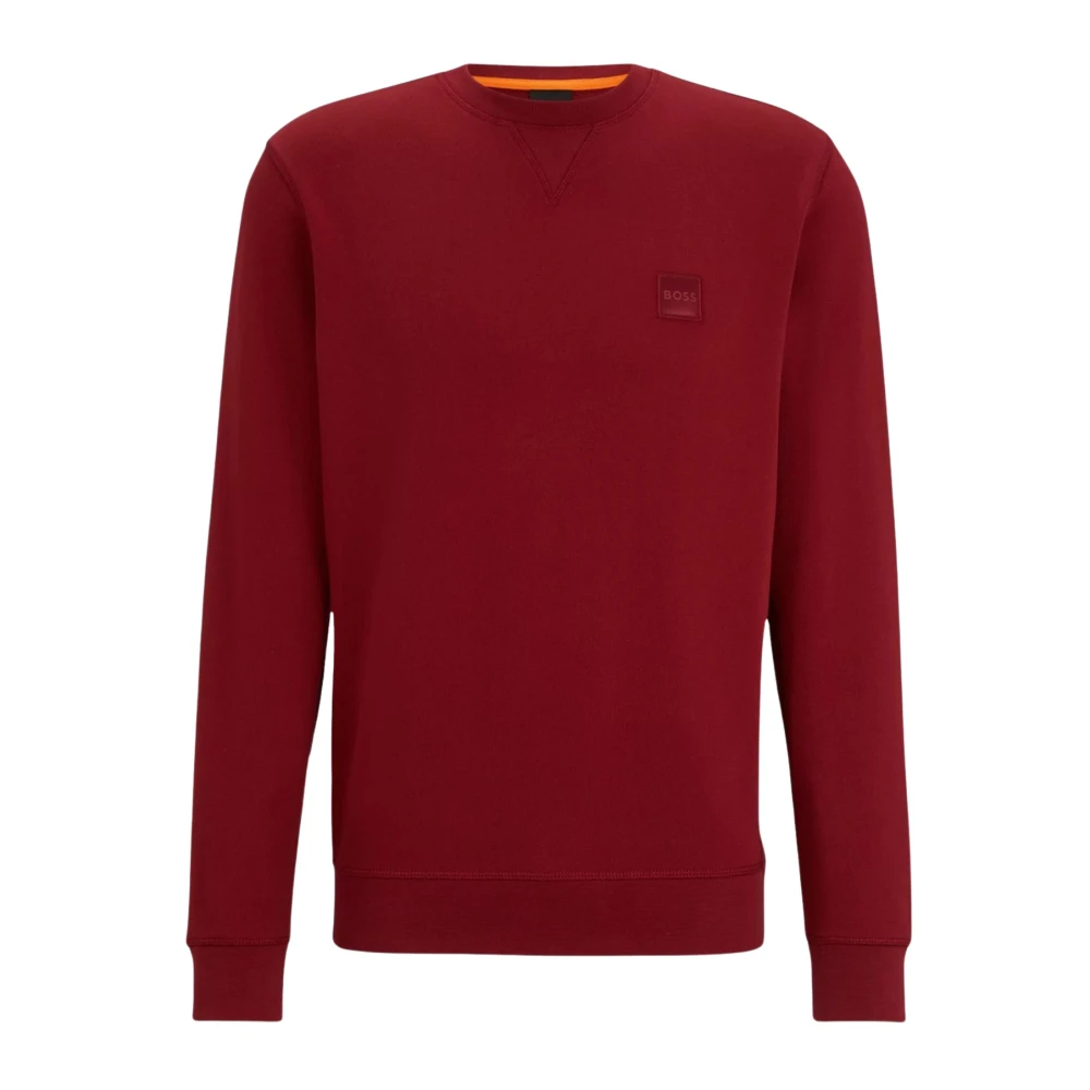 Hugo Boss Sweatshirt met ronde hals Red Heren