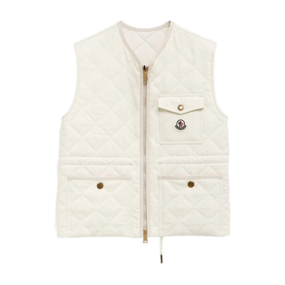Moncler - Jackets > Vests - White - Moncler - Modalova