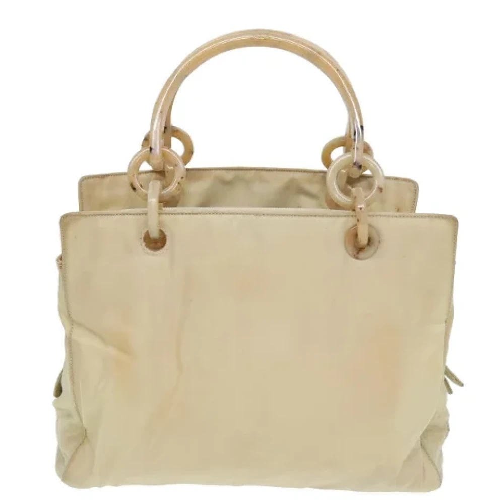 Prada Vintage Pre-owned Fabric prada-bags Beige Dames