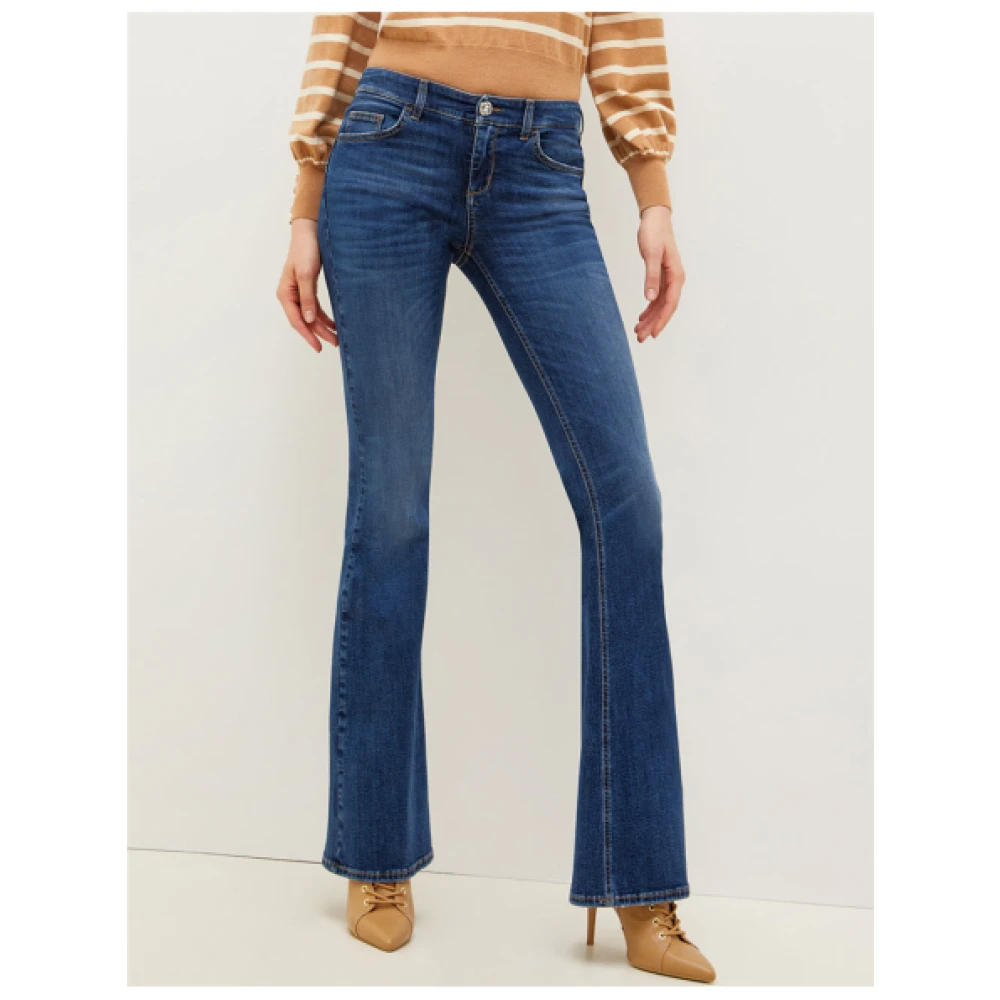 Liu Jo Medium Rise Flare Jeans Blue Dames