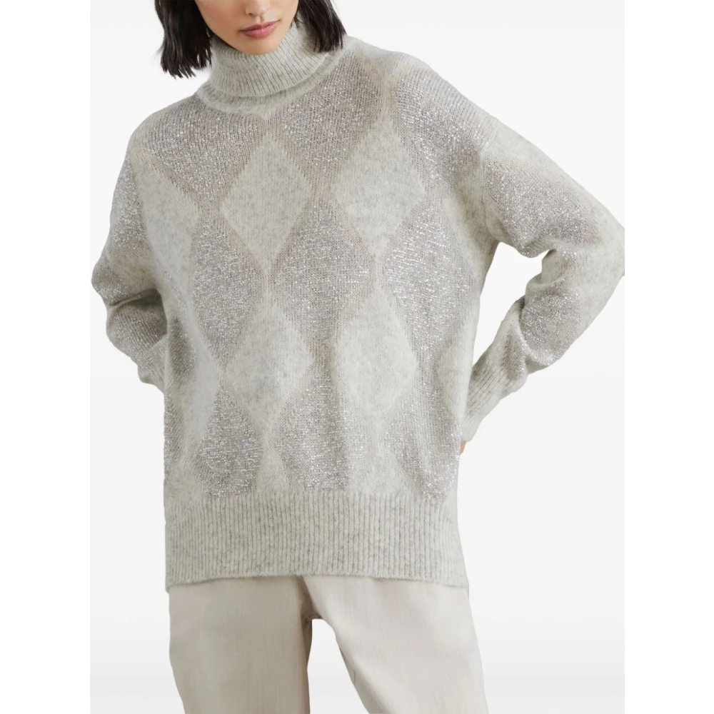BRUNELLO CUCINELLI Luxe Sweaters Collectie Gray Dames