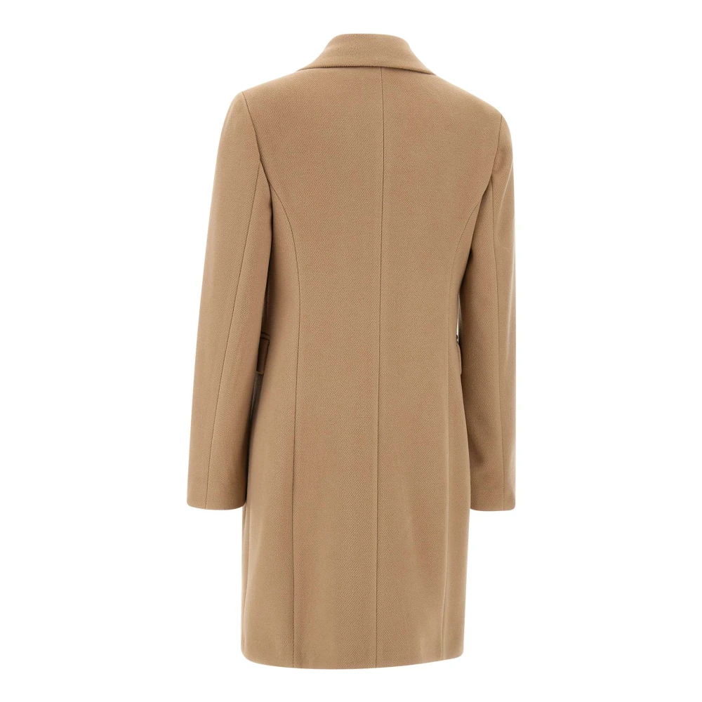 Kaos Bruine viscose blend mantel Brown Dames