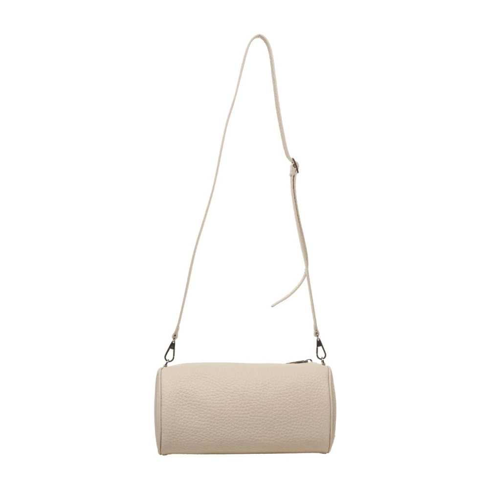 Orciani Stijlvolle Beige Leren Schoudertas Beige Dames
