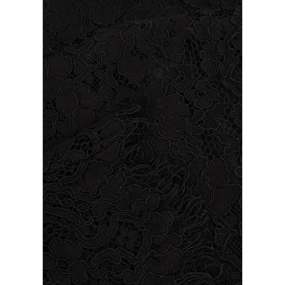 Y.A.S Zwarte Kant Top Elegante Stijl Black Dames