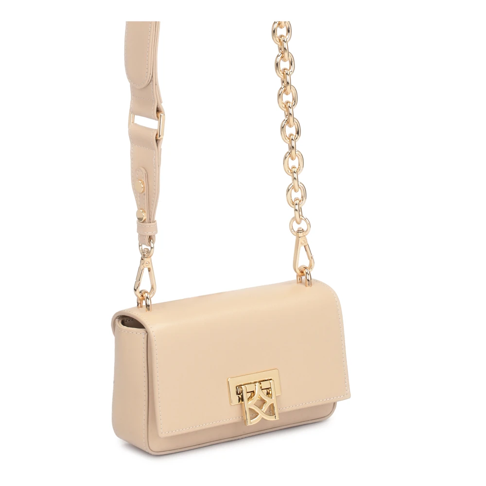 Kazar Kleine handtas aan een brede band met ketting Beige Dames