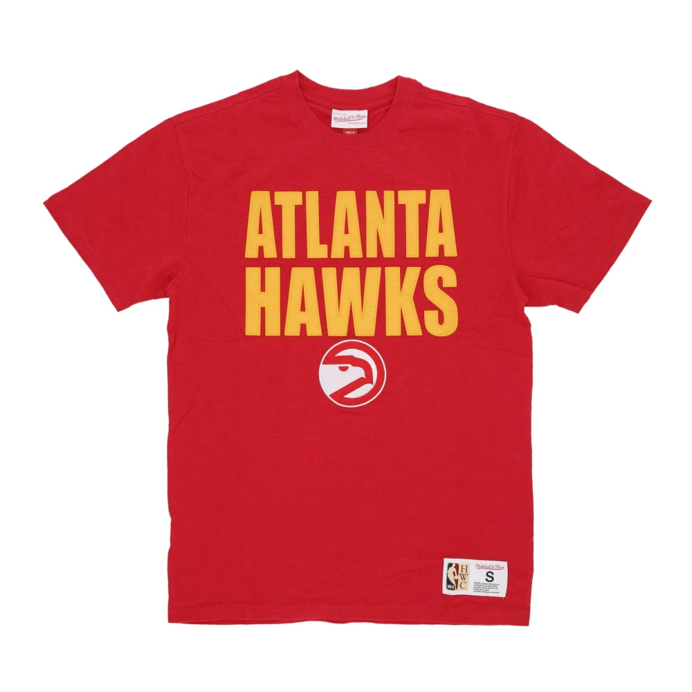 Mitchell & Ness Atlanta Hawks NBA Tee Legendary Collection Red Heren