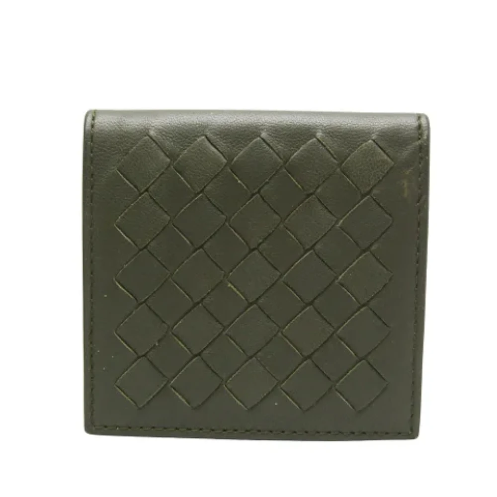 Bottega Veneta Vintage Pre-owned Leather wallets Green Dames