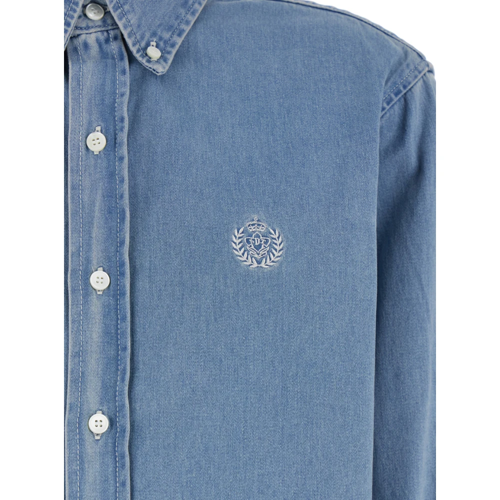 Dunst Klassieke Denim Shirt Blauw Blue Dames