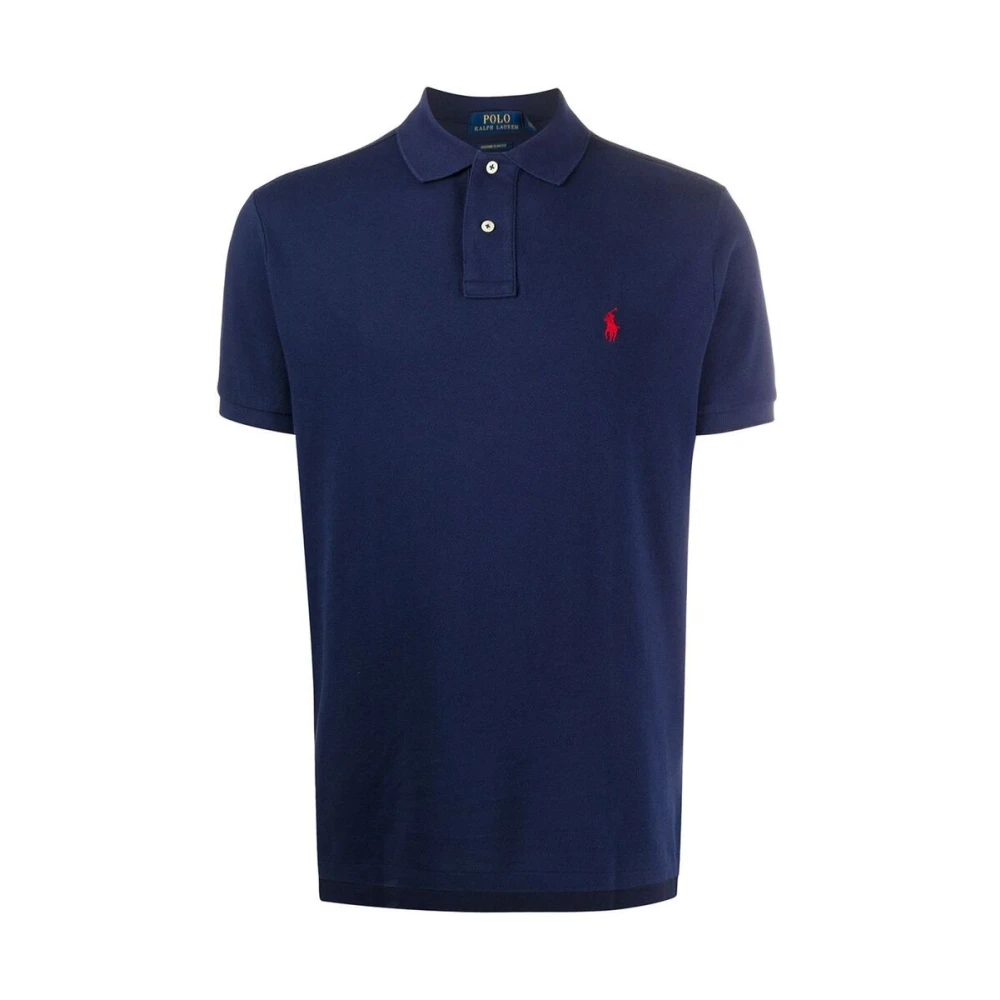 Ralph Lauren Newport Navy Bomull Polo Skjorta Blue, Herr