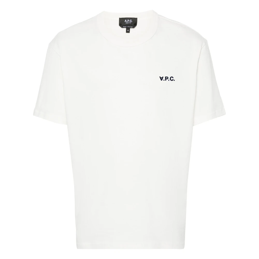 A.p.c. Witte T-shirts en Polos met Klein Logo White Heren