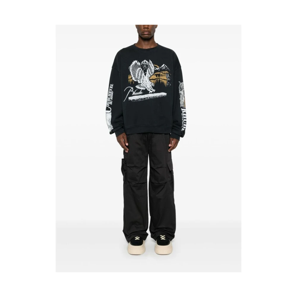 Rhude Cargo Broek met Zakken en Trekkoordzoom Black Heren