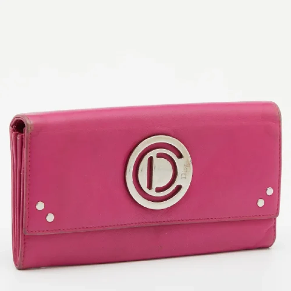 Dior Vintage Pre-owned Leather wallets Pink Dames