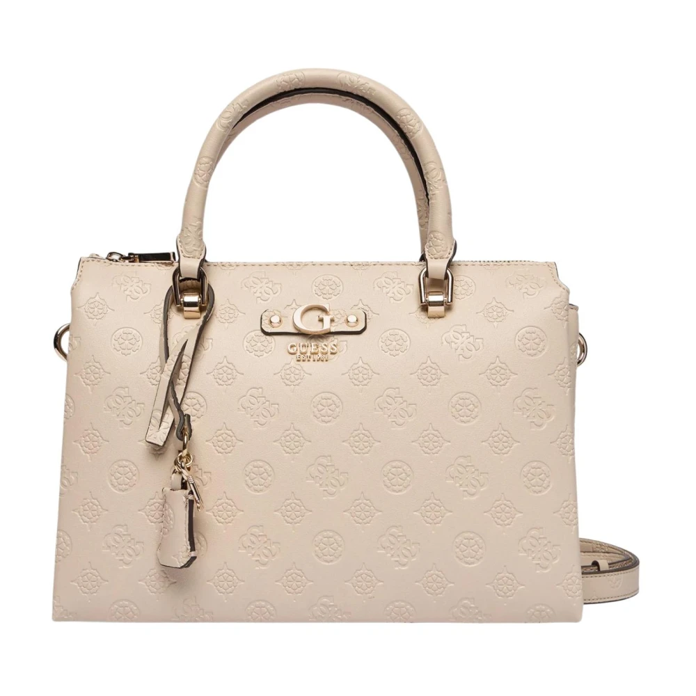 Guess Women's Beige Handbags, One Size, Dita Multi Comp Satchel