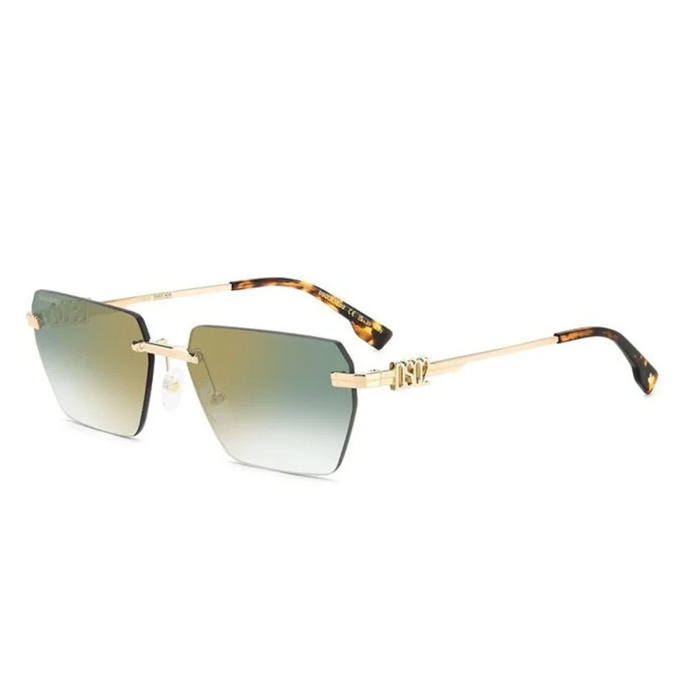 Dsquared2 Unisex Yellow Sunglasses, 58 Mm, Modern Green Lens Sunglasses Glasant Style