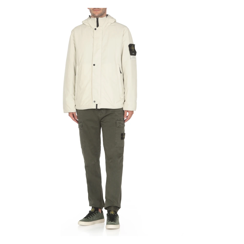 Stone Island Groene Hoodie met Ritszakken Green Heren