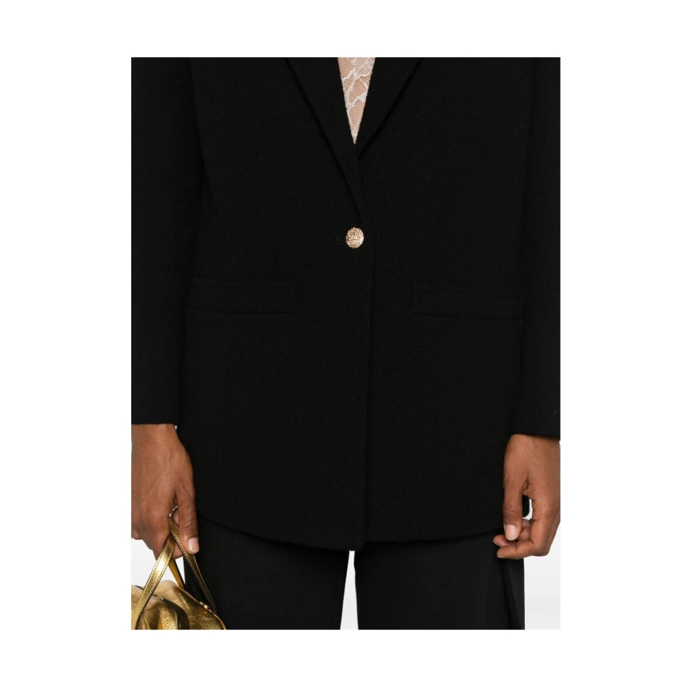 Alessandra Rich Zwarte Tweed Bouclé Jurk Black Dames