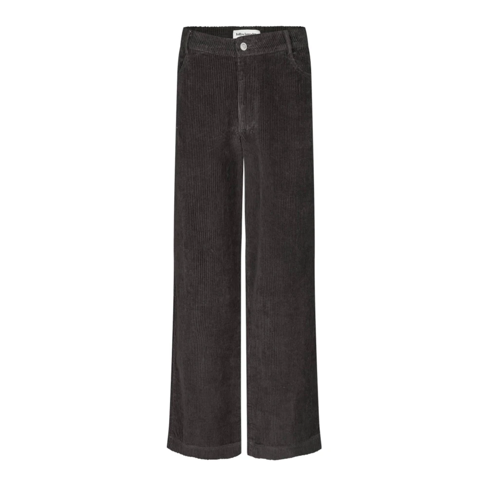 Lollys Laundry Women's Brown Straight Trousers, Xs, Dark Mokka Cotton Trousers Model