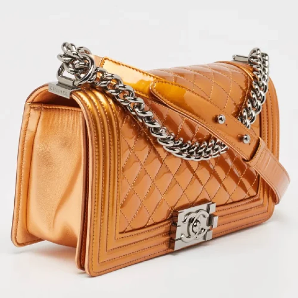 Chanel Vintage Pre-owned Leather chanel-bags Orange Dames