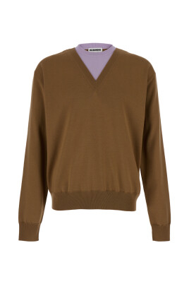 pull-en-laine-marron-a-double-col